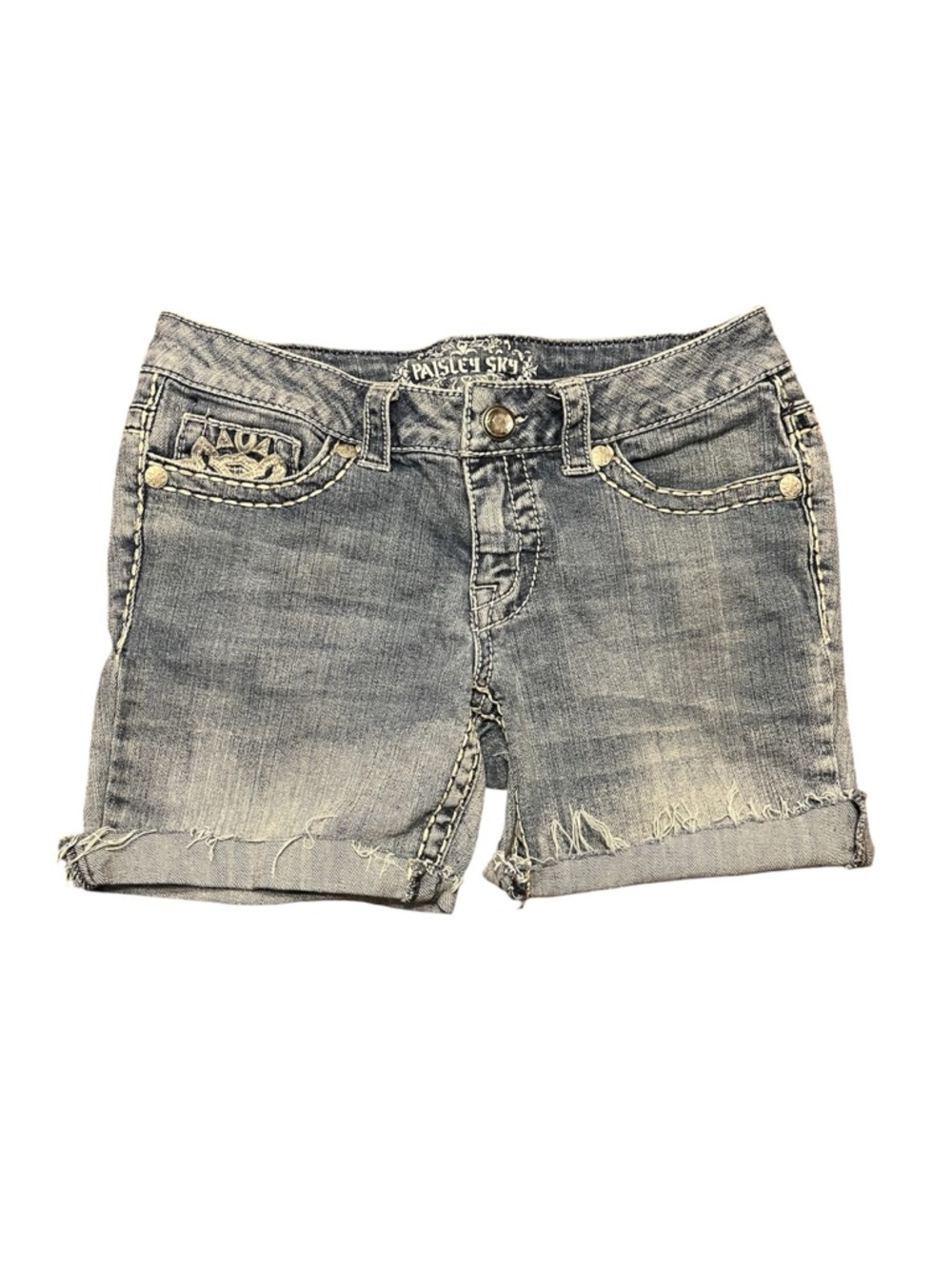 Paisley Sky denim shorts size 6